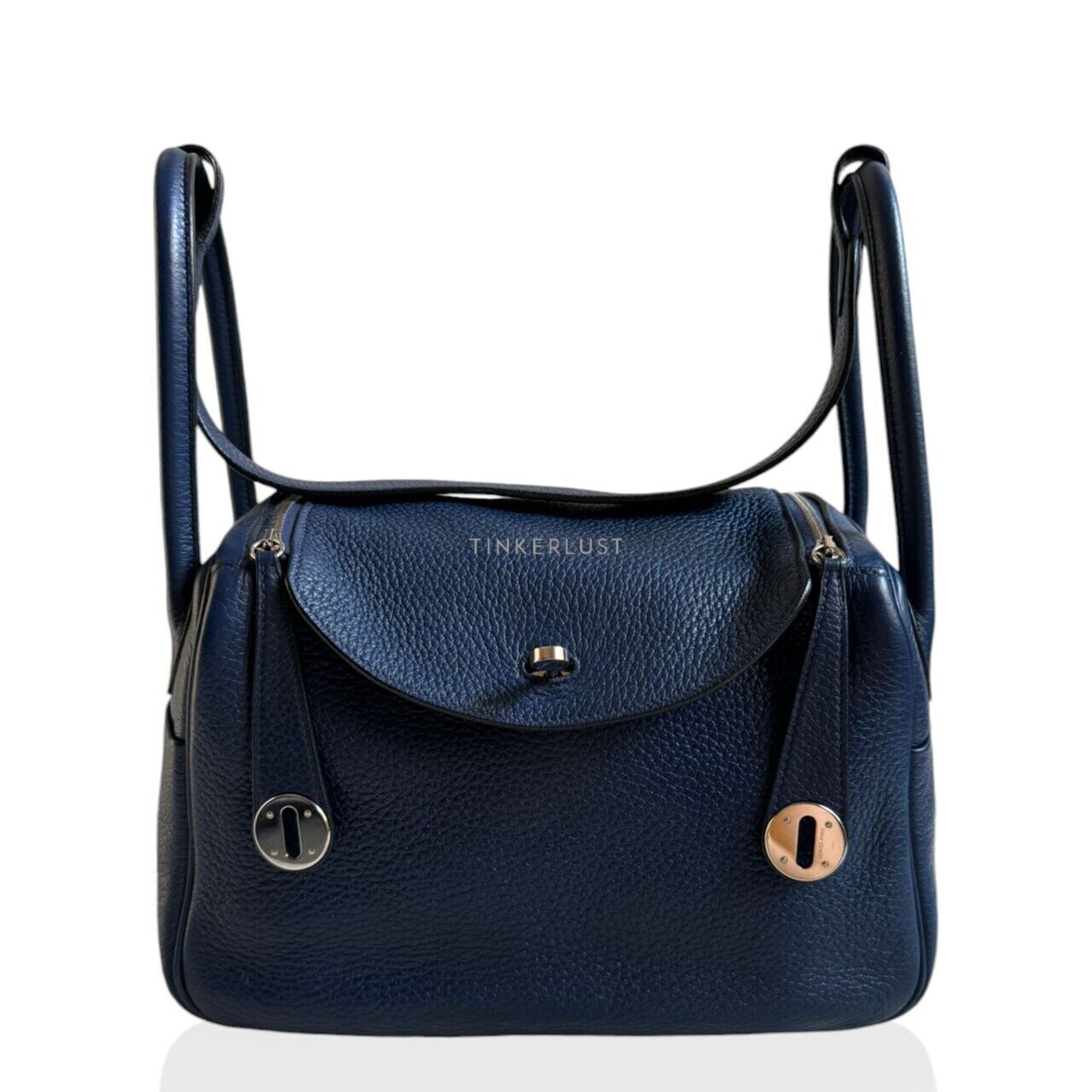 tas shoulder bag Hermes Lindy 26 Blue Saphire Clemence SHW R Shoulder Bag Tinkerlust